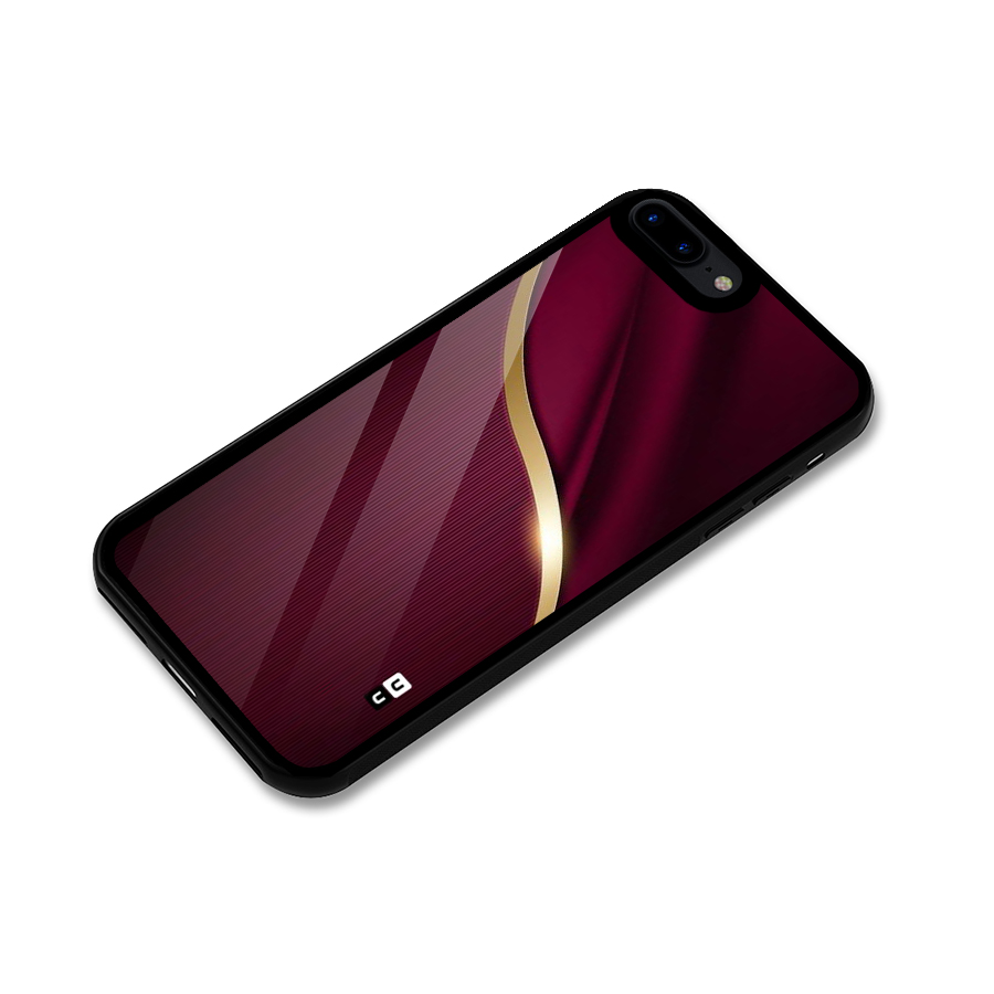Smooth Maroon Glass Back Case for iPhone 7 Plus
