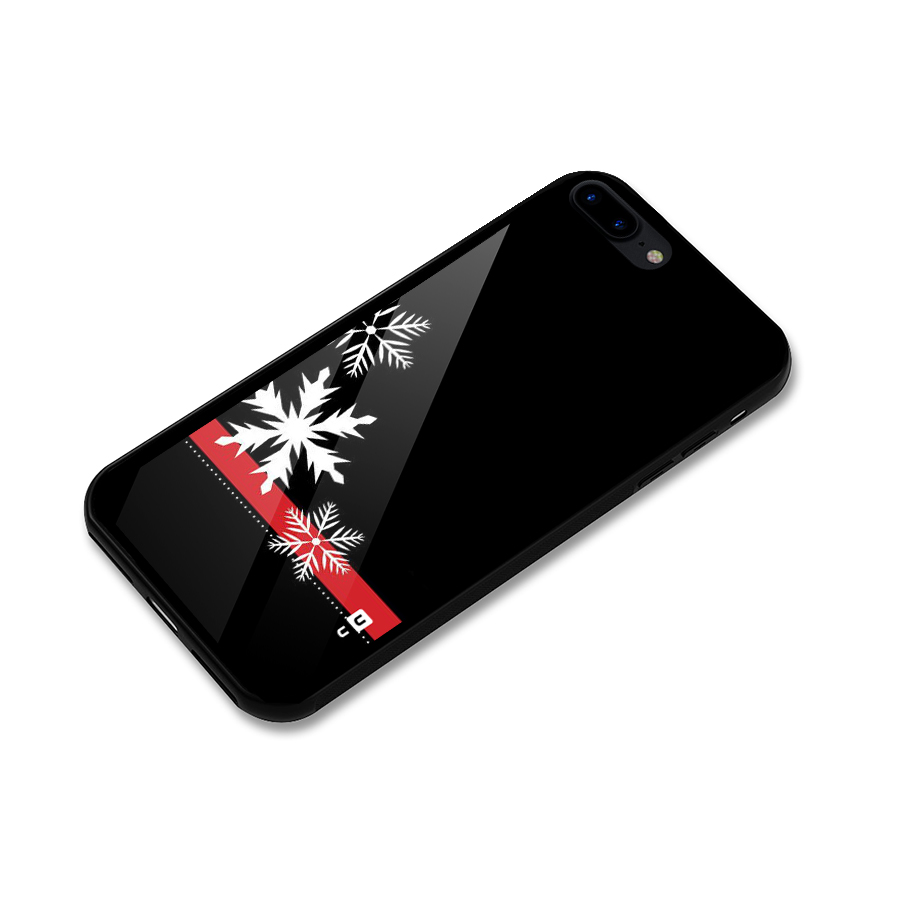 Snowflake Ribbon Glass Back Case for iPhone 7 Plus
