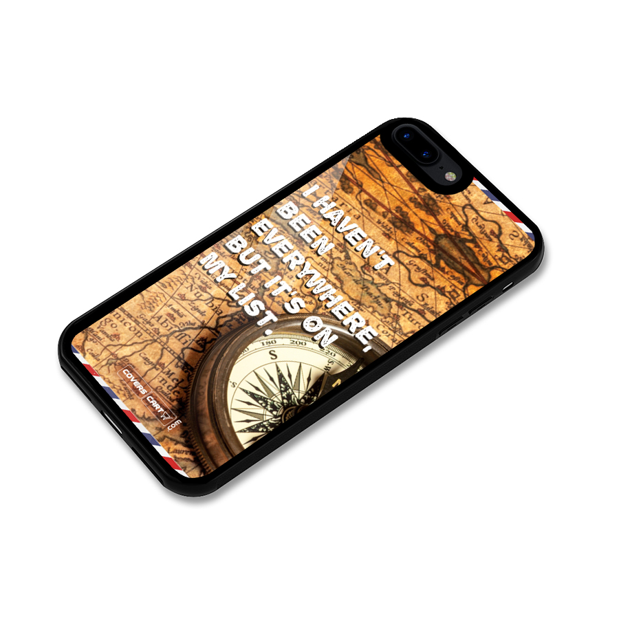 Travel Map Glass Back Case for iPhone 7 Plus