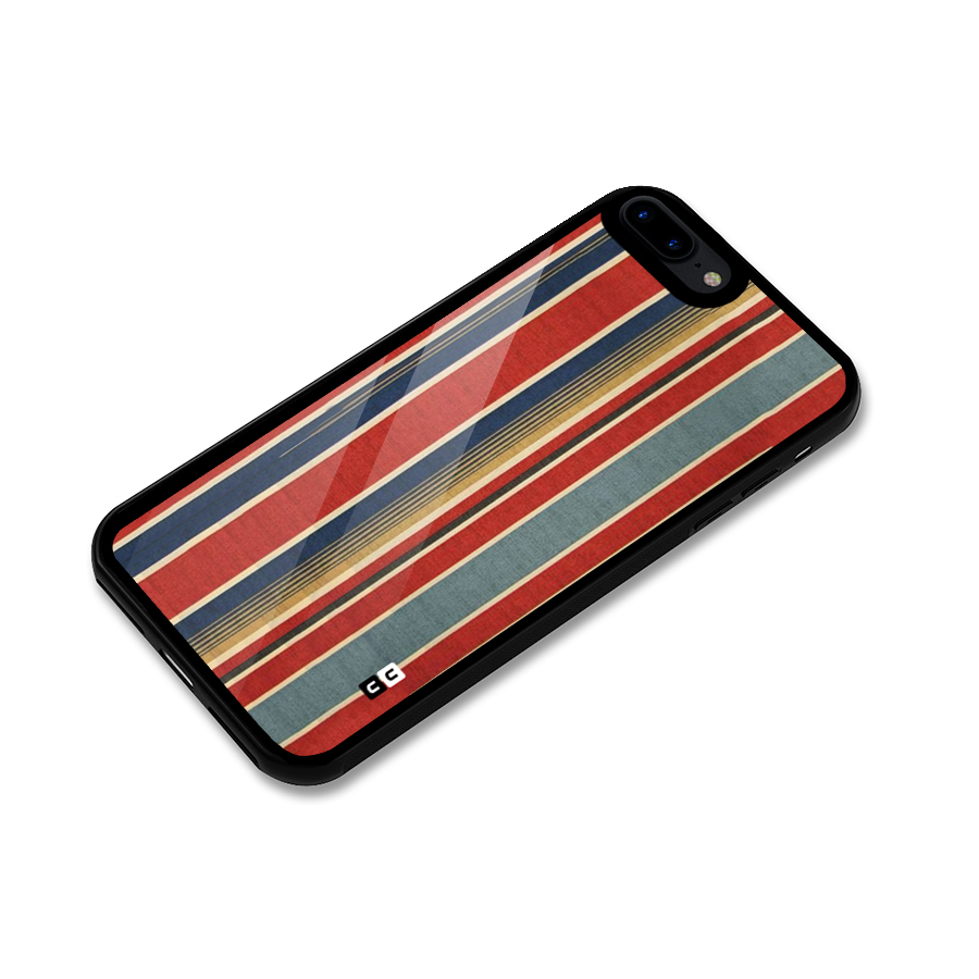 Vintage Disort Stripes Glass Back Case for iPhone 7 Plus