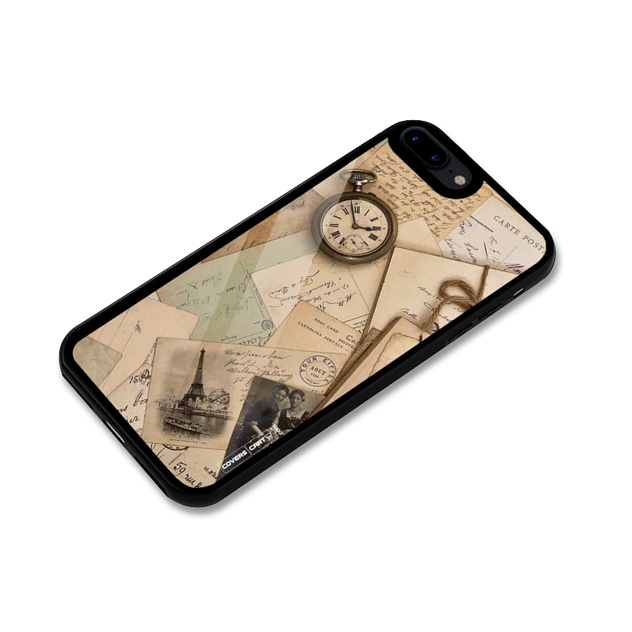 Vintage Postcards Glass Back Case for iPhone 7 Plus