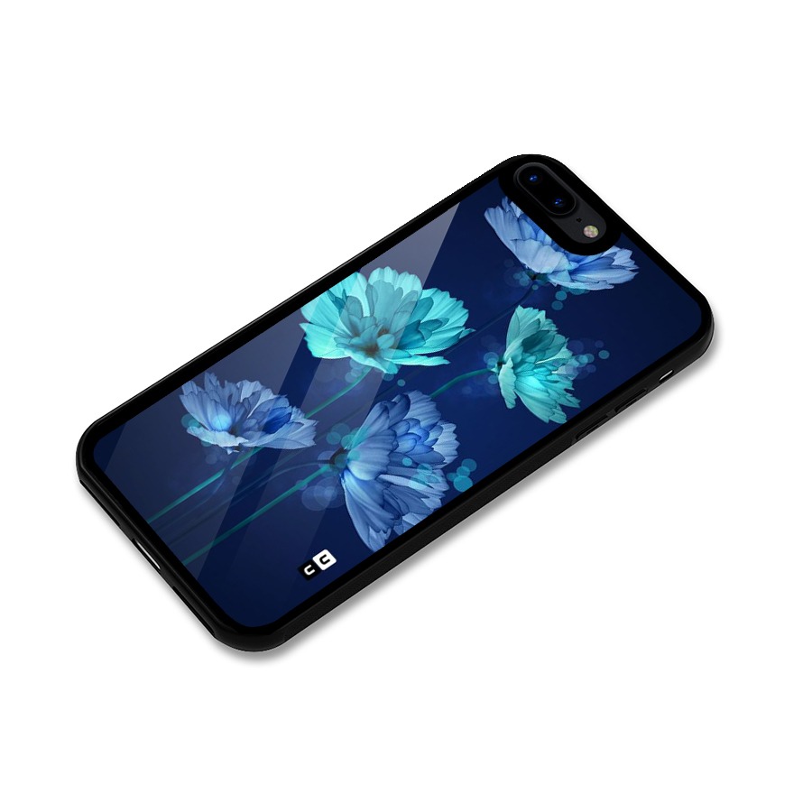 Water Flowers Glass Back Case for iPhone 7 Plus