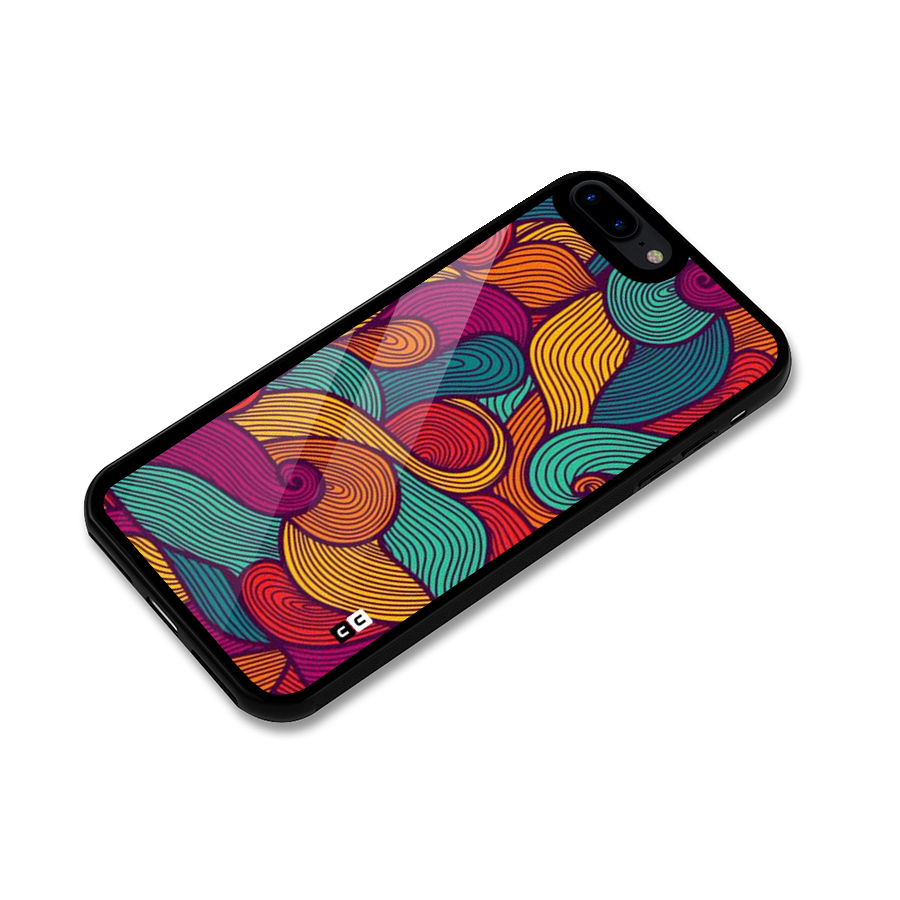 Whimsical Colors Glass Back Case for iPhone 7 Plus