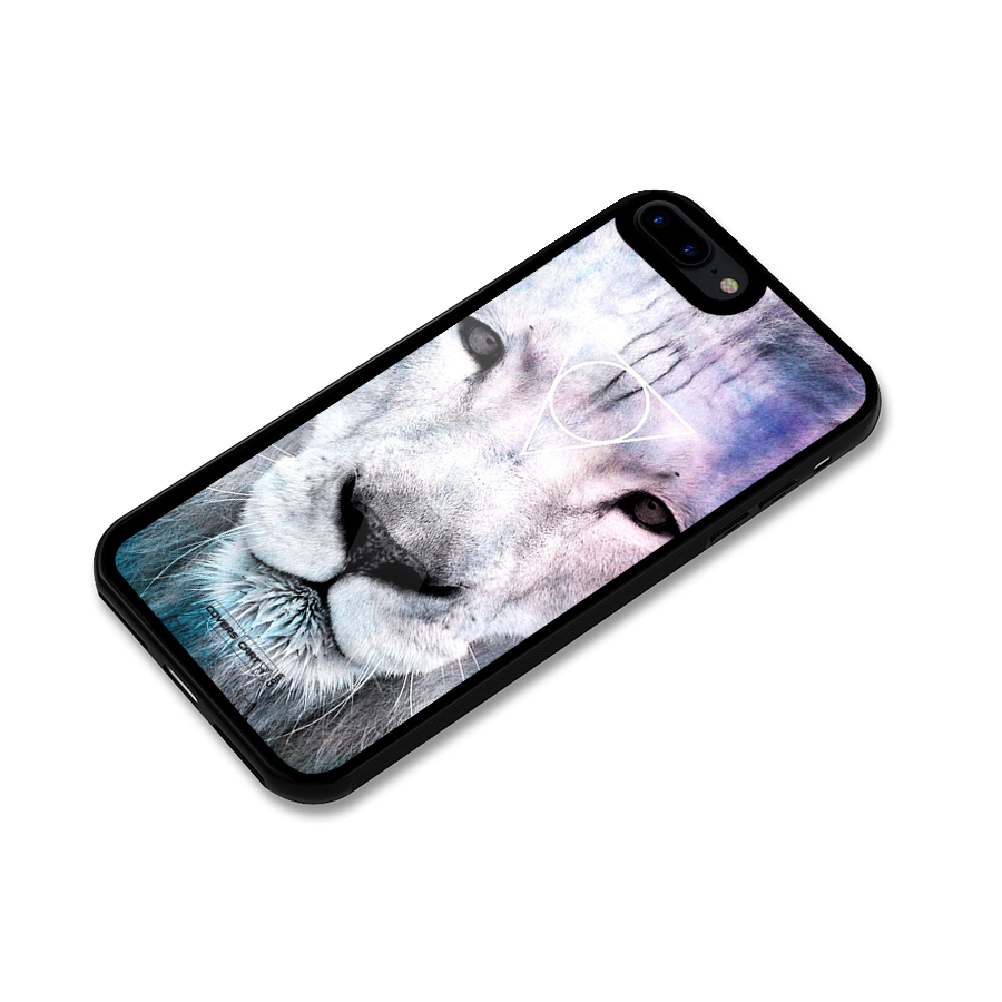 White Lion Glass Back Case for iPhone 7 Plus