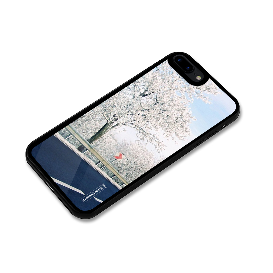 White Snow Tree Glass Back Case for iPhone 7 Plus