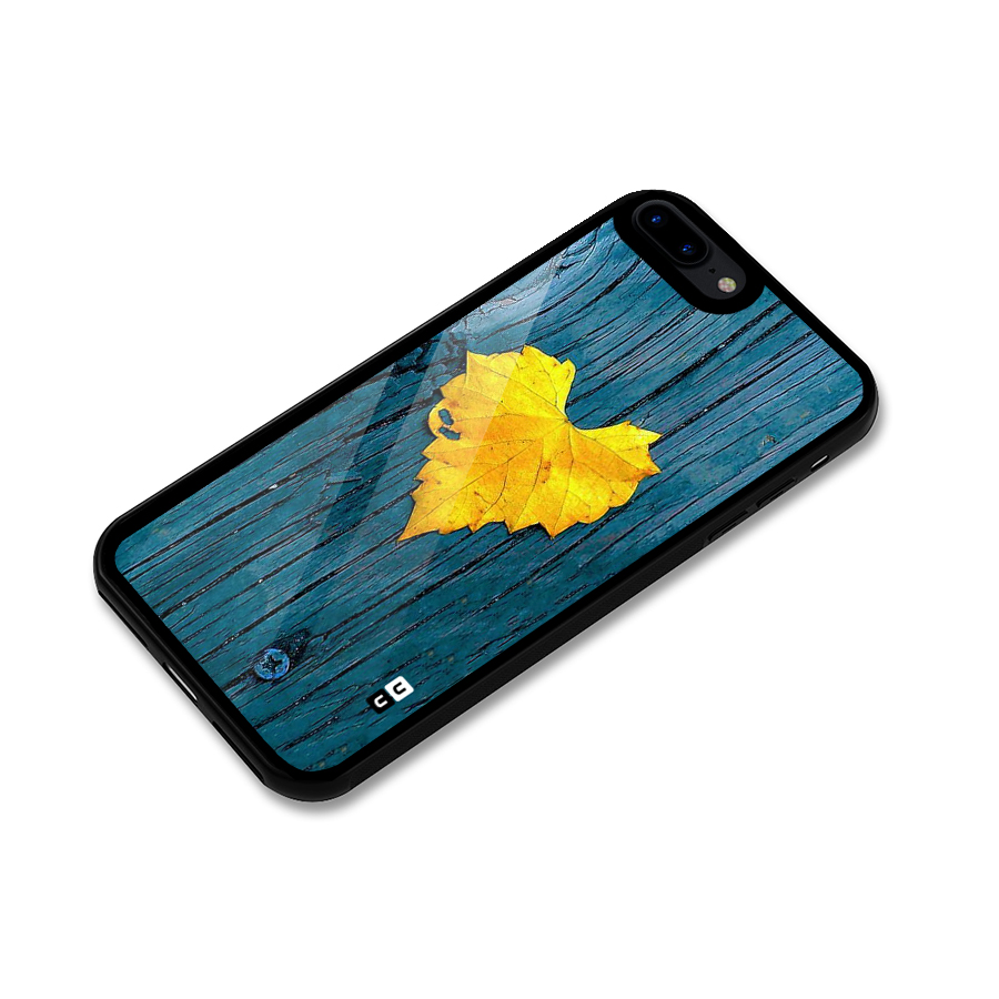 Yellow Leaf Glass Back Case for iPhone 7 Plus