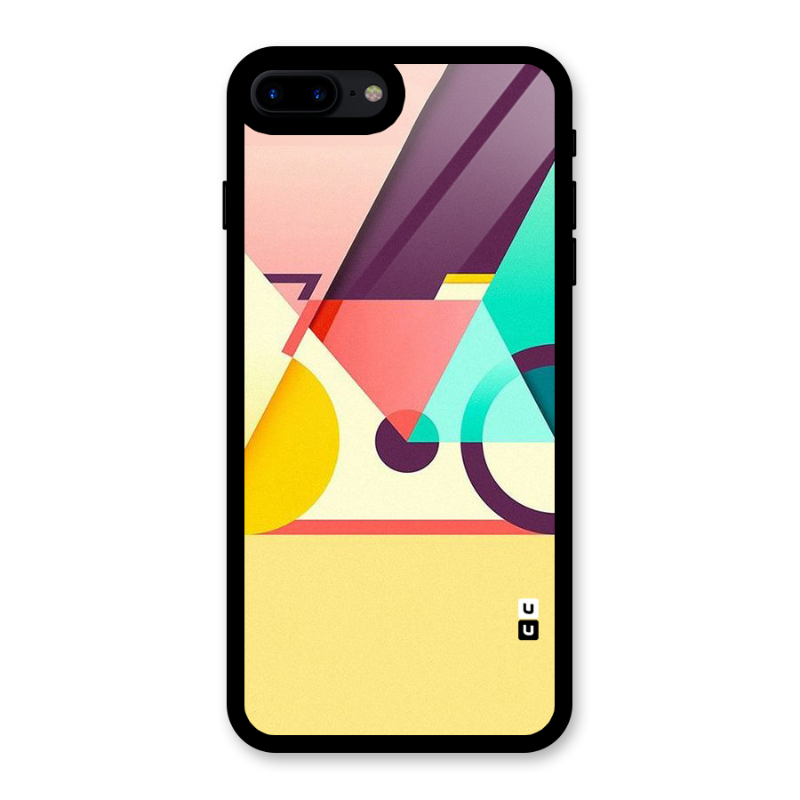 Abstract Cycle Glass Back Case for iPhone 8 Plus