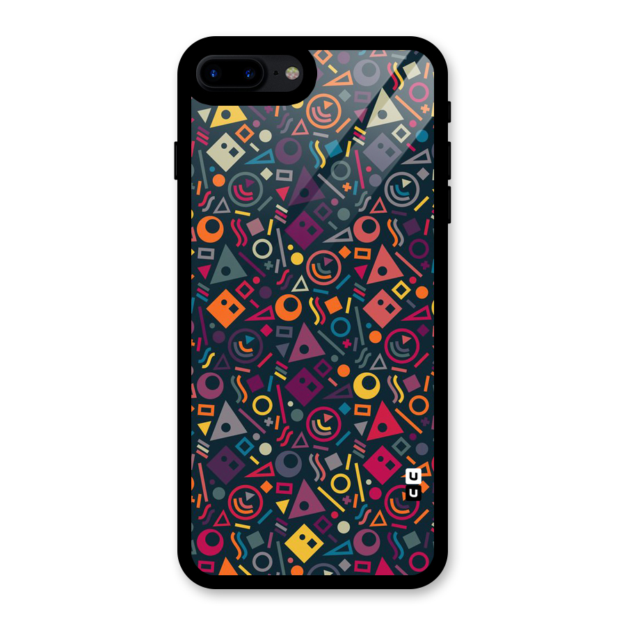 Abstract Figures Glass Back Case for iPhone 8 Plus