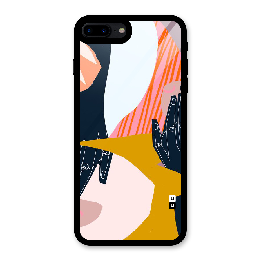 Abstract Hands Glass Back Case for iPhone 8 Plus