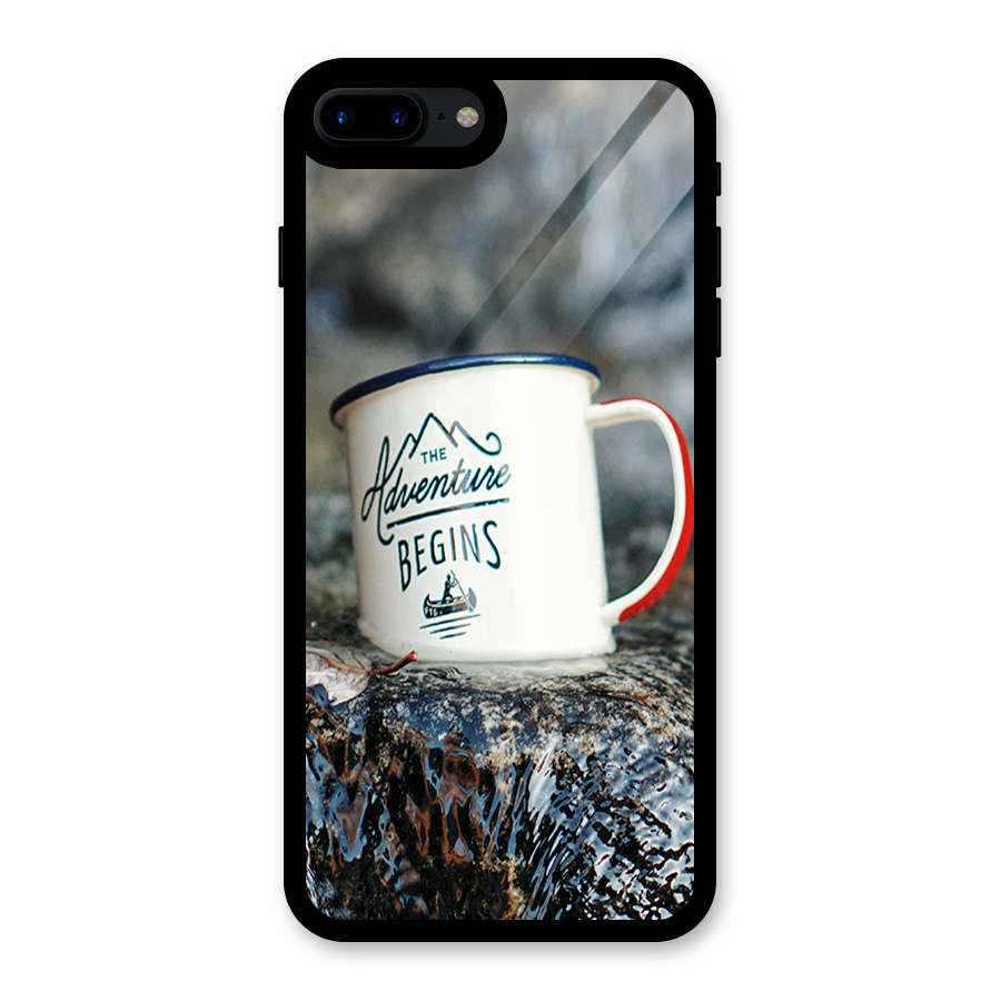 Adventure Begins Glass Back Case for iPhone 8 Plus