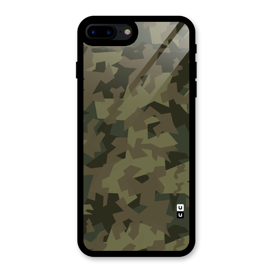 Army Abstract Glass Back Case for iPhone 8 Plus