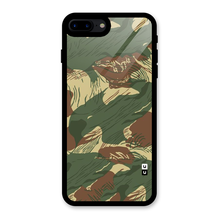 Army Design Glass Back Case for iPhone 8 Plus