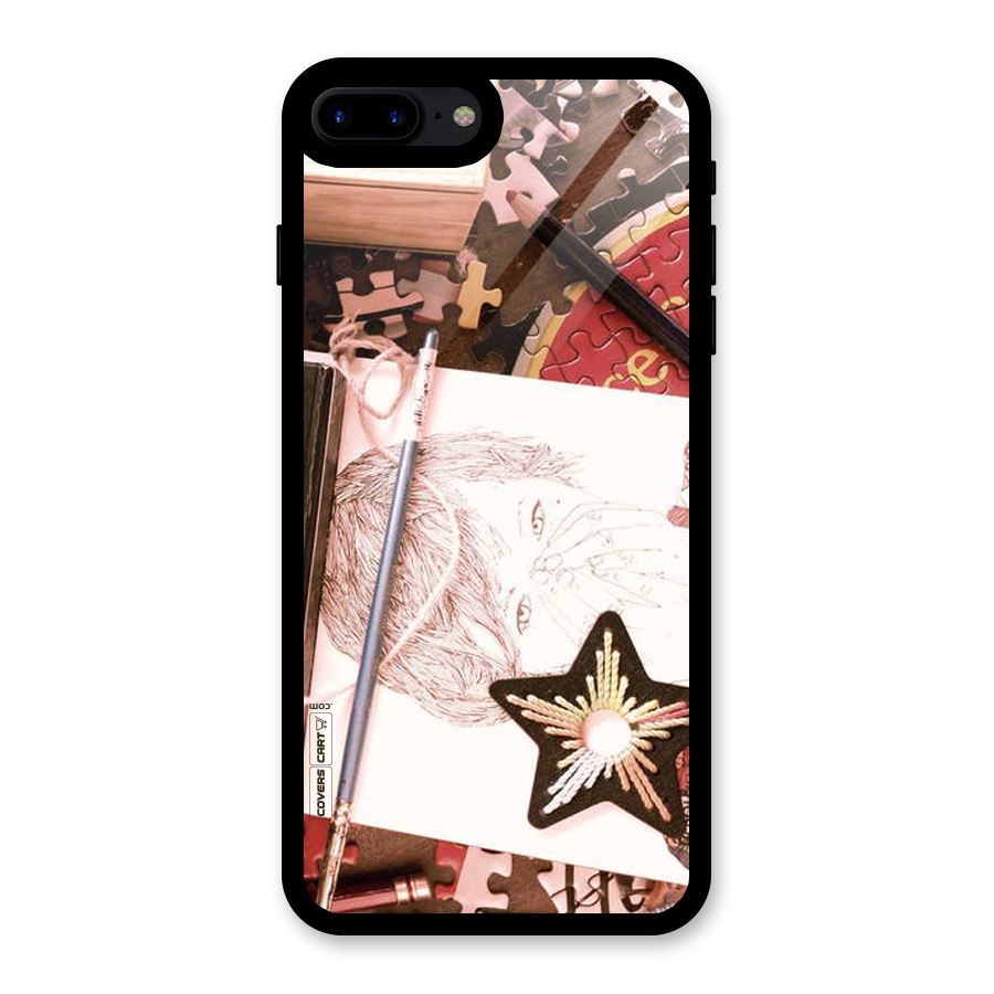 Artistic Messy Glass Back Case for iPhone 8 Plus