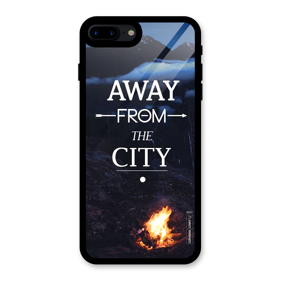 Away From City Glass Back Case for iPhone 8 Plus