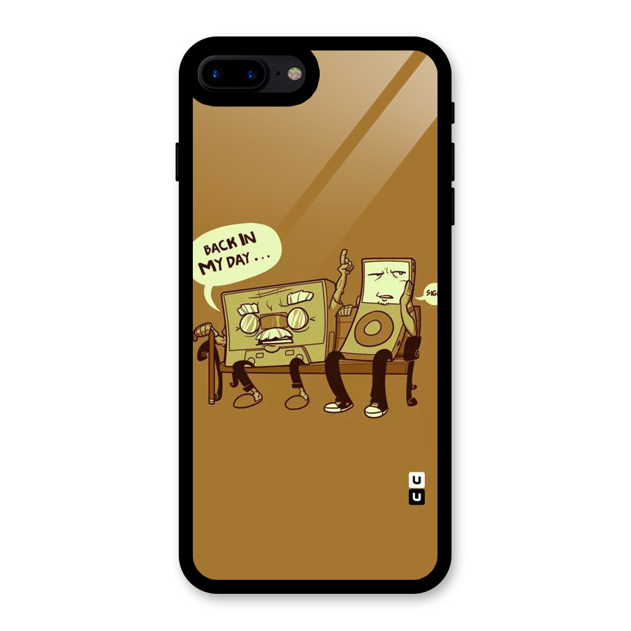 Back In Day Casette Glass Back Case for iPhone 8 Plus