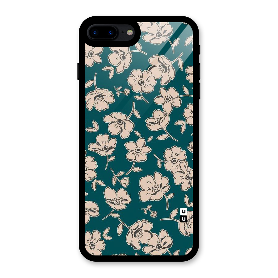 Beauty Green Bloom Glass Back Case for iPhone 8 Plus