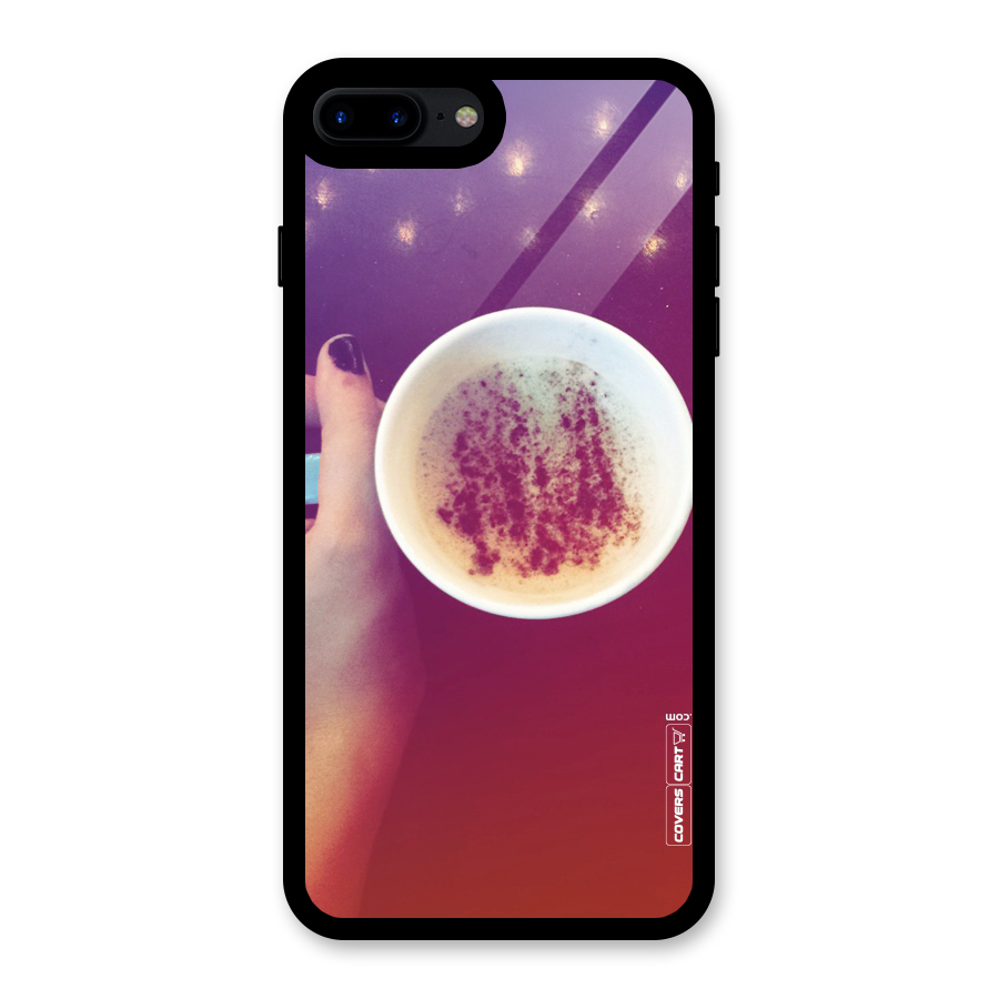 Bokeh Coffee Mug Glass Back Case for iPhone 8 Plus