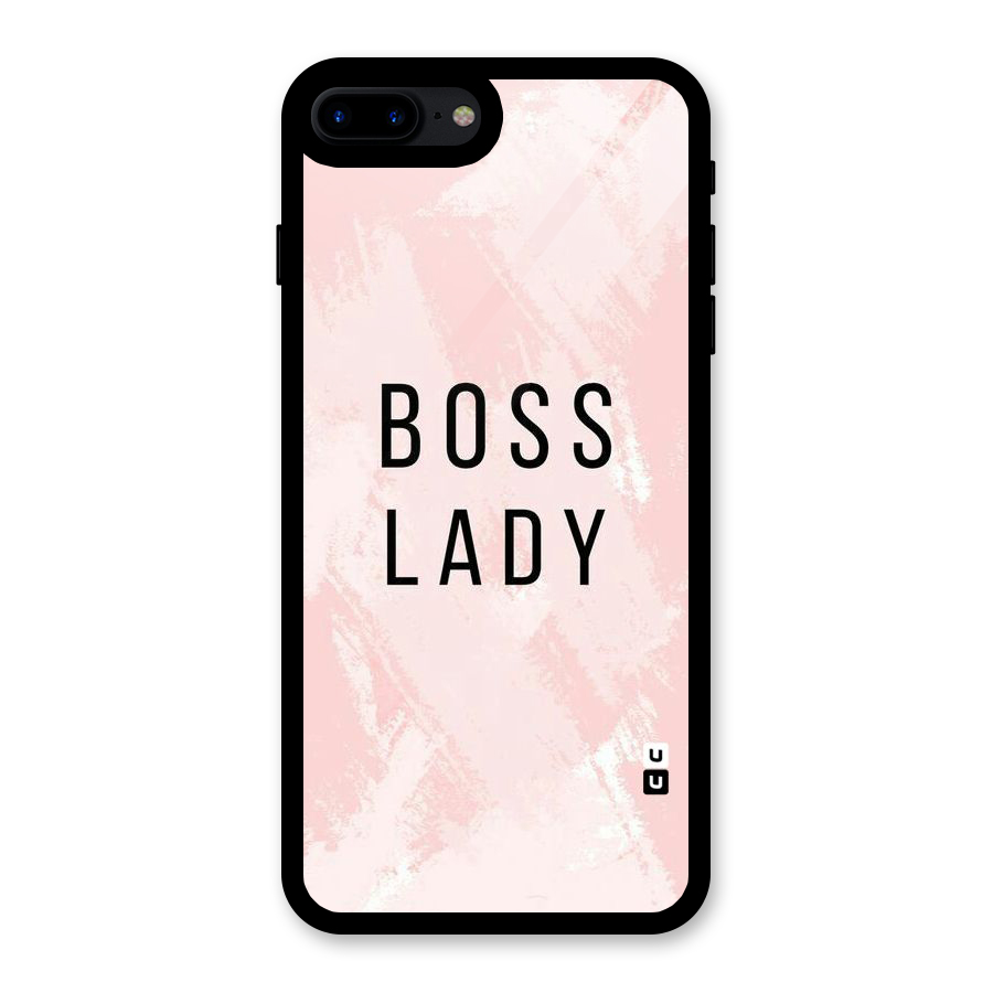 Boss Lady Pink Glass Back Case for iPhone 8 Plus