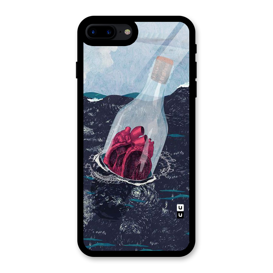 Bottle Heart Glass Back Case for iPhone 8 Plus