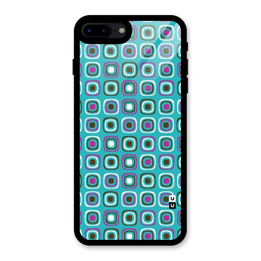 Boxes Tiny Pattern Glass Back Case for iPhone 8 Plus