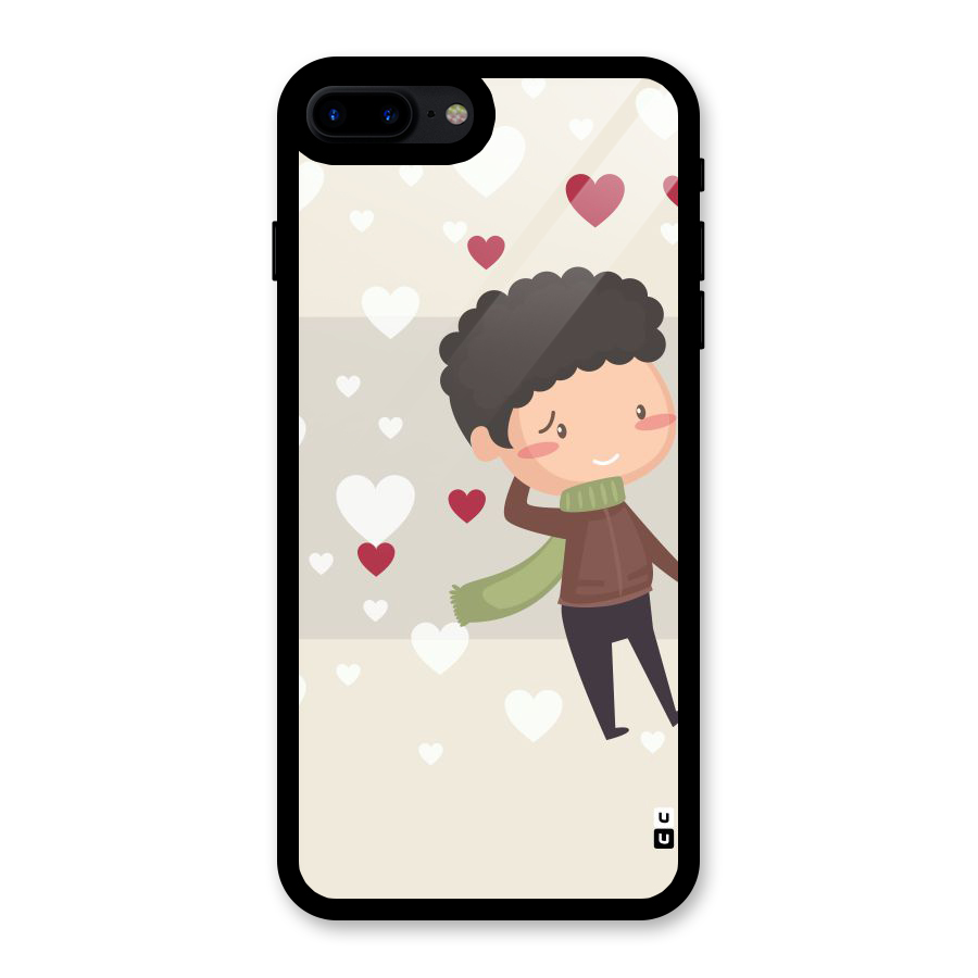 Boy in love Glass Back Case for iPhone 8 Plus