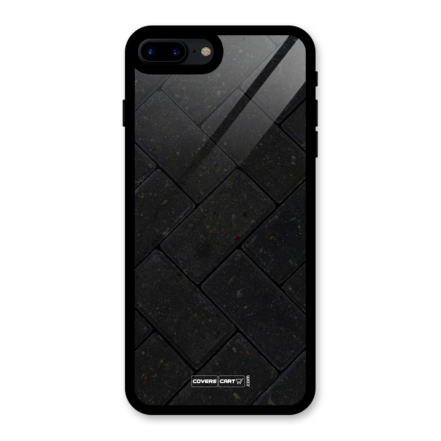 Bricks Pattern Glass Back Case for iPhone 8 Plus