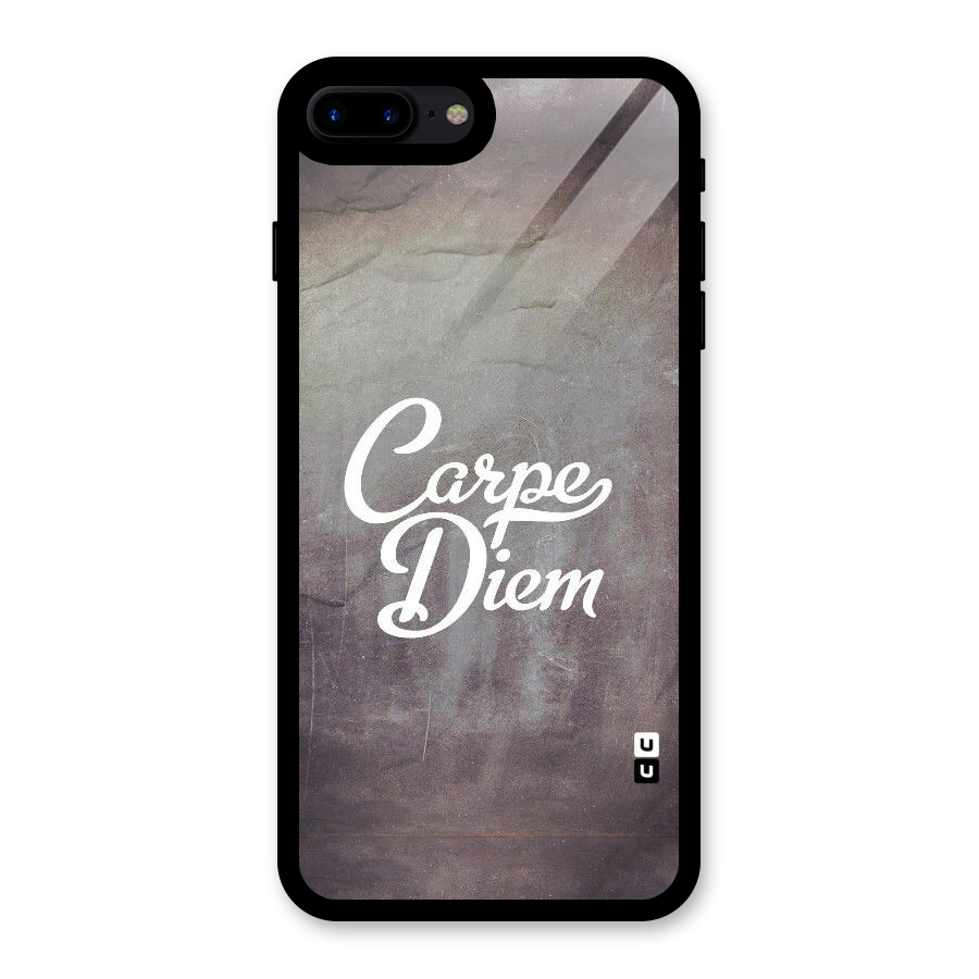 Carpe Diem Rugged Glass Back Case for iPhone 8 Plus