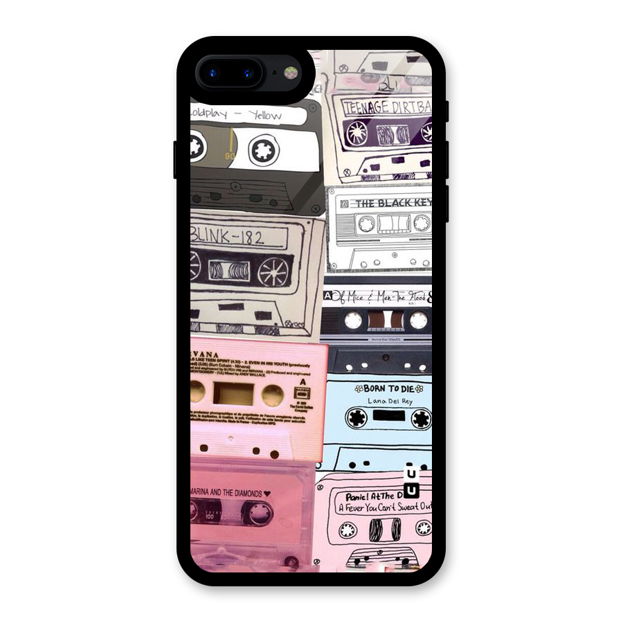 Casette Rolling Glass Back Case for iPhone 8 Plus