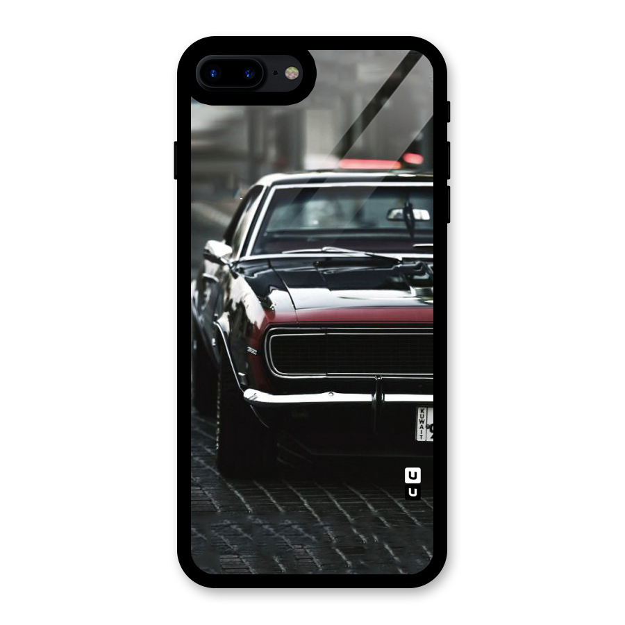 Class Vintage Car Glass Back Case for iPhone 8 Plus