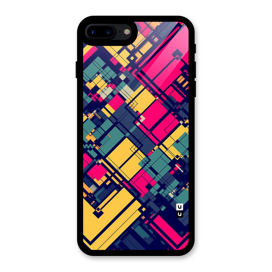 Classic Abstract Coloured Glass Back Case for iPhone 8 Plus