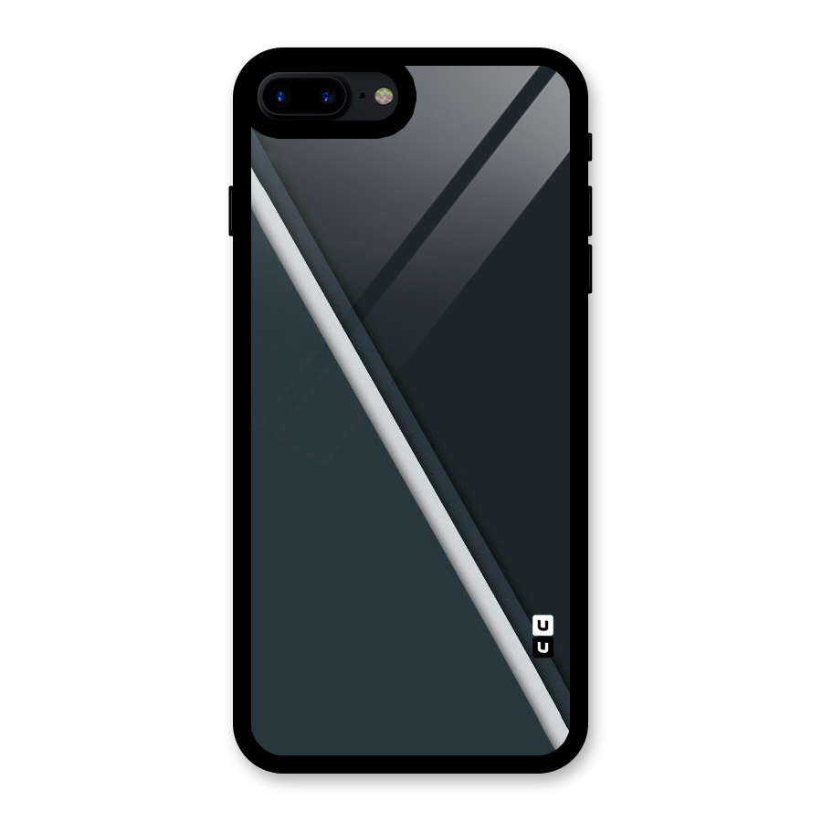 Classic Single Stripe Glass Back Case for iPhone 8 Plus