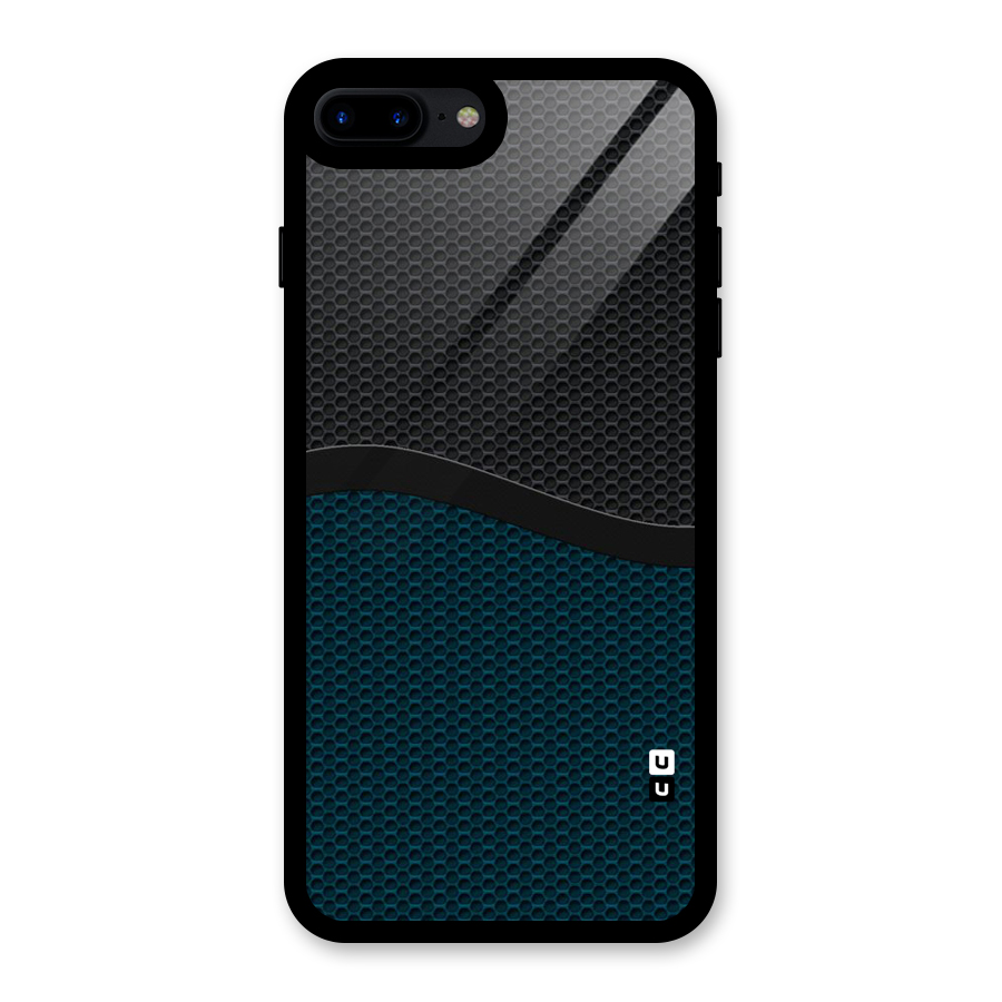Classy Rugged Bicolor Glass Back Case for iPhone 8 Plus