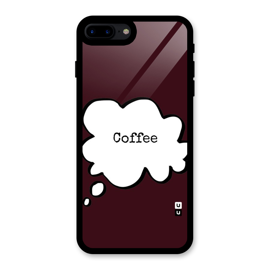 Coffee Bubble Glass Back Case for iPhone 8 Plus