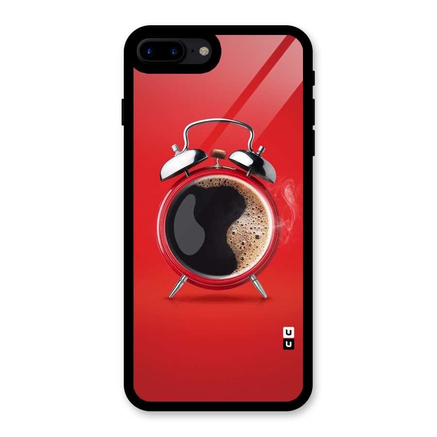 Coffee Clock Glass Back Case for iPhone 8 Plus