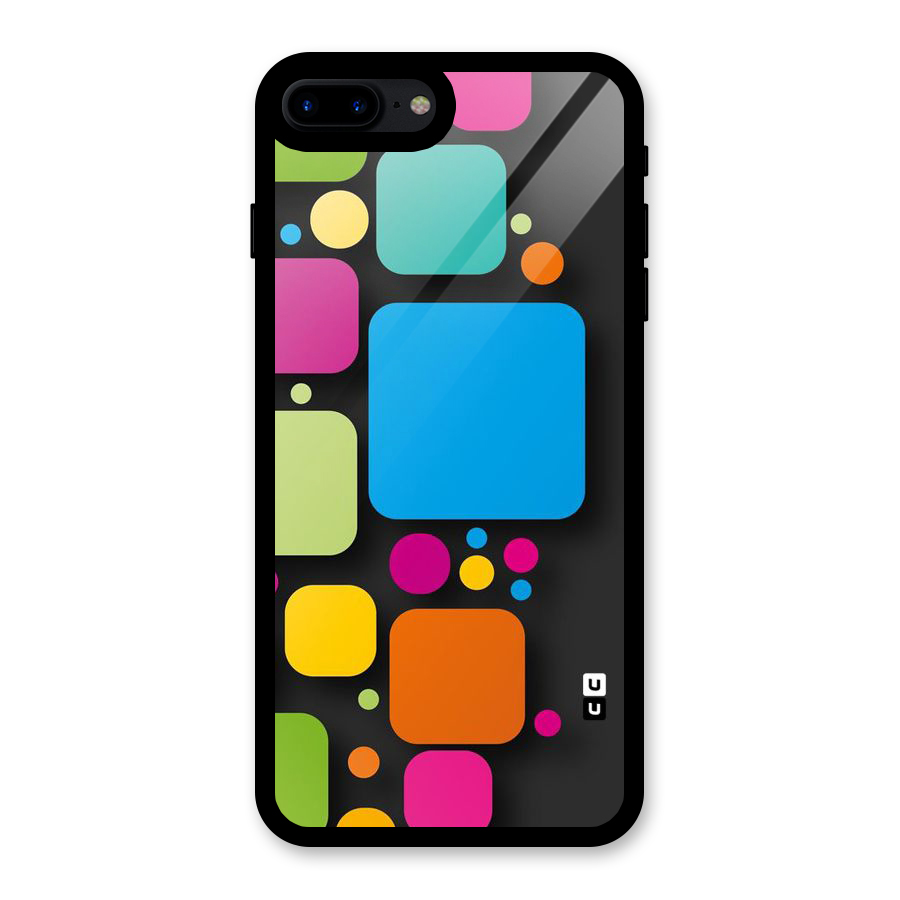 Color Boxes Abstract Glass Back Case for iPhone 8 Plus