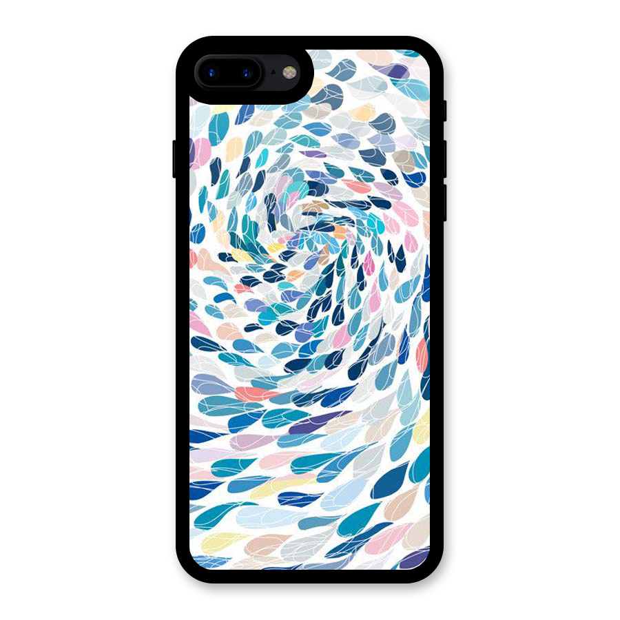 Color Droplets Swirls Glass Back Case for iPhone 8 Plus