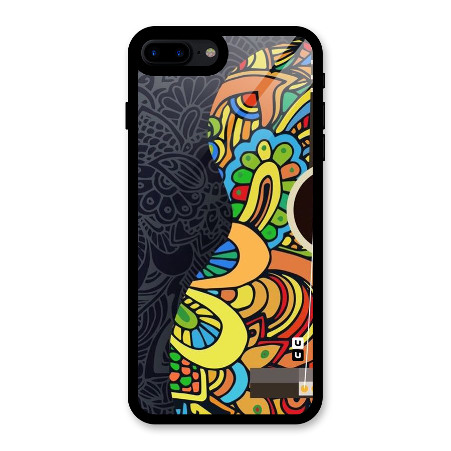 Colored Blocks Glass Back Case for iPhone 8 Plus
