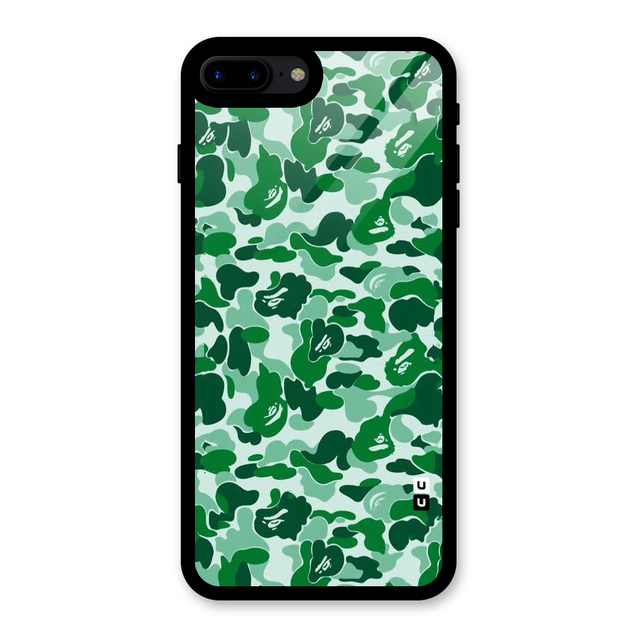 Colorful Camouflage Glass Back Case for iPhone 8 Plus
