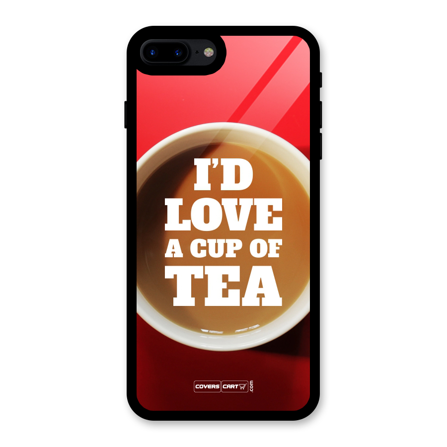 Cup of Tea Glass Back Case for iPhone 8 Plus