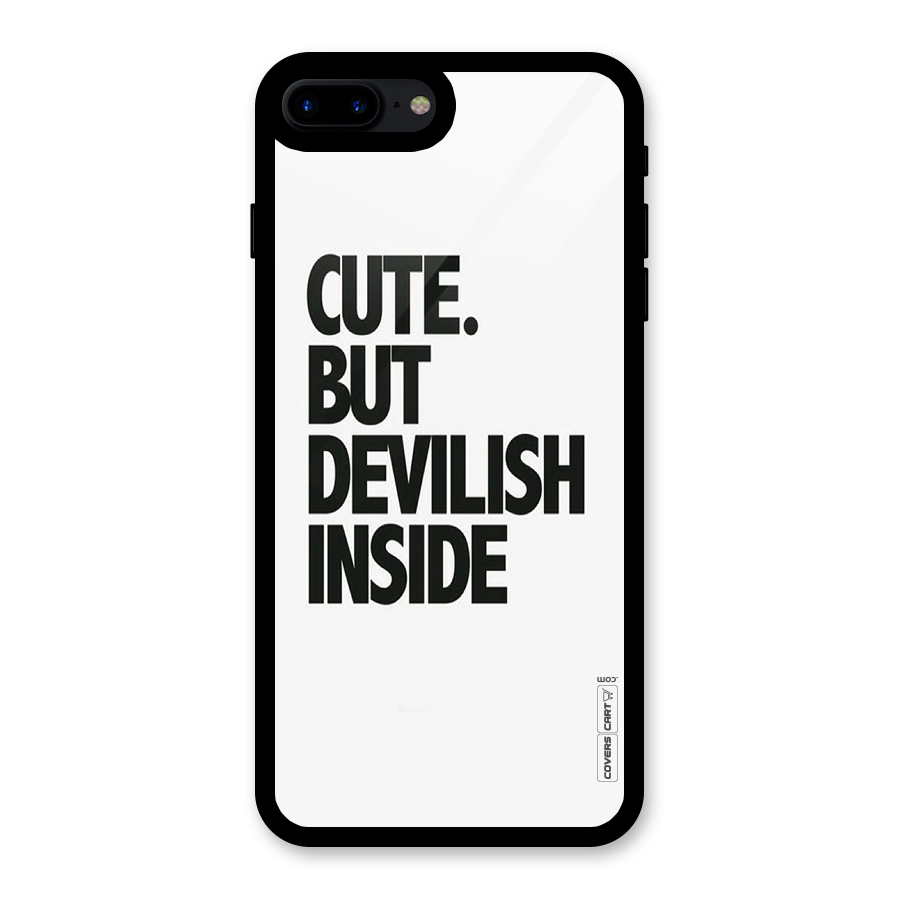 Cute But Devil Glass Back Case for iPhone 8 Plus