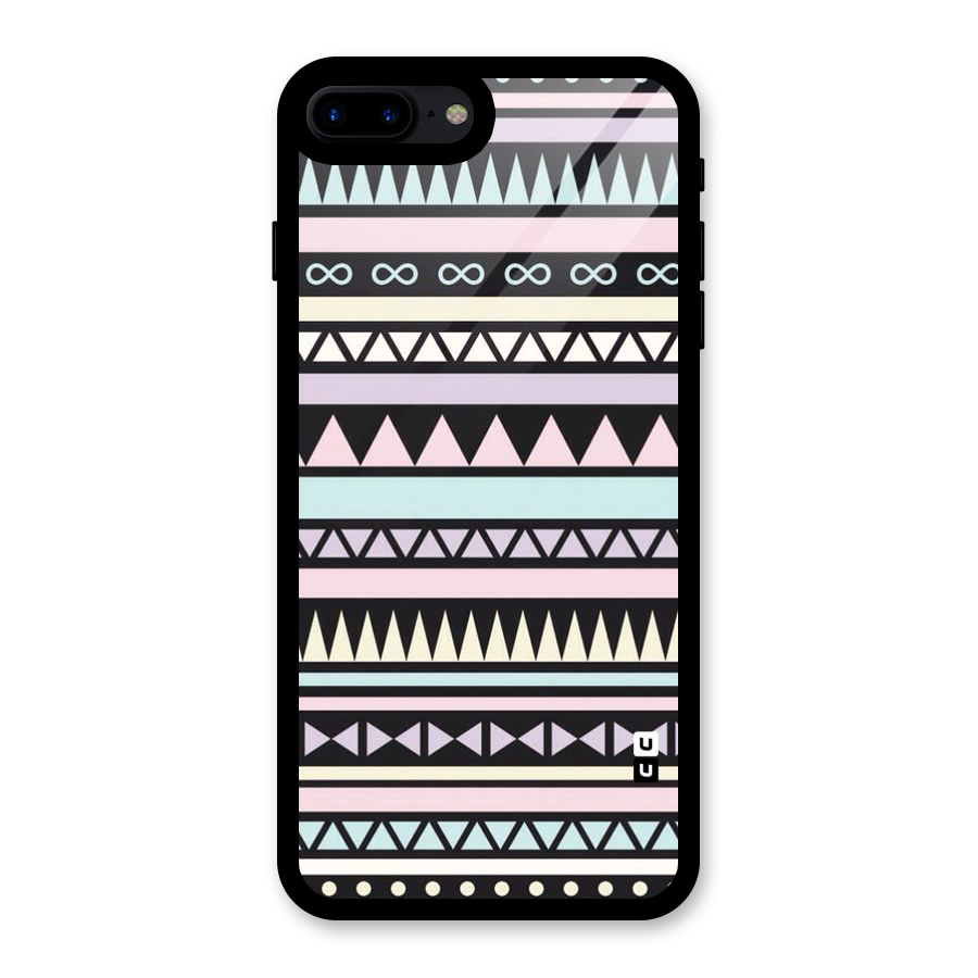 Cute Chev Pattern Glass Back Case for iPhone 8 Plus