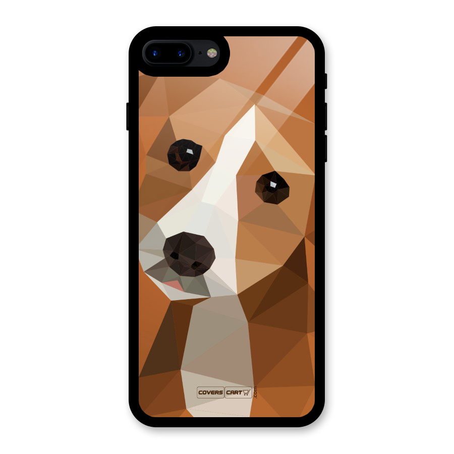 Cute Dog Glass Back Case for iPhone 8 Plus