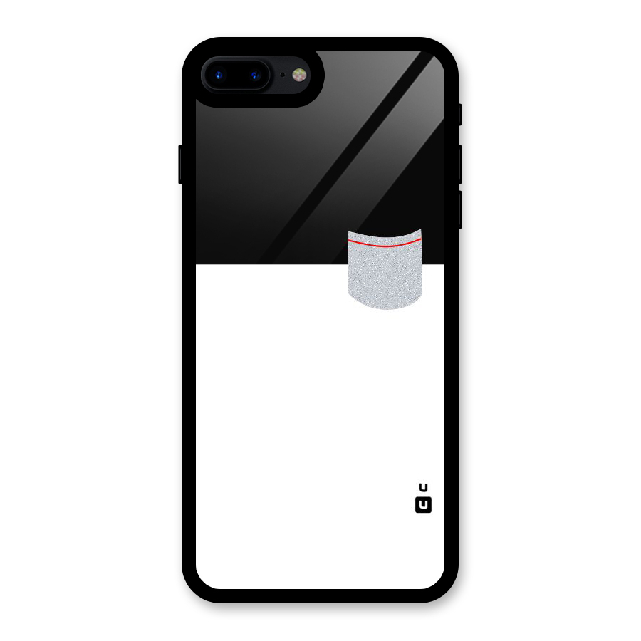 Cute Pocket Simple Glass Back Case for iPhone 8 Plus