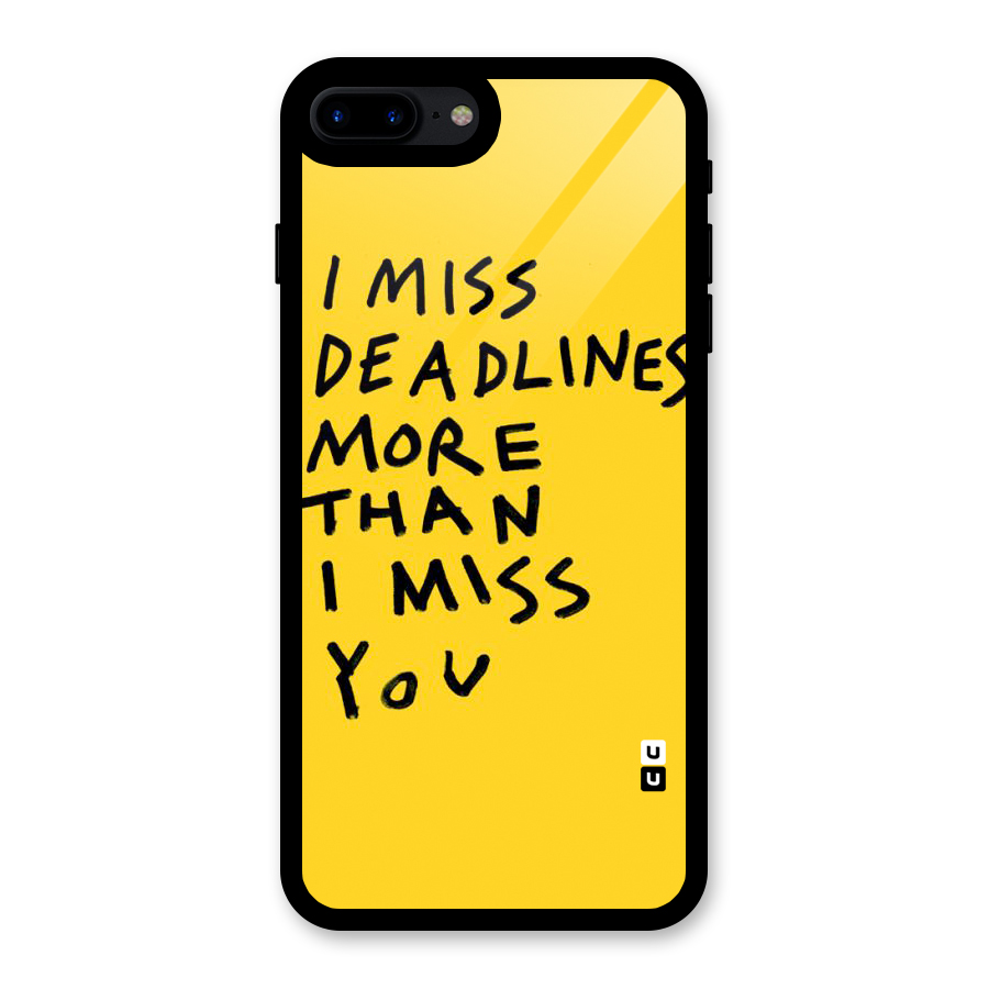 Deadlines Glass Back Case for iPhone 8 Plus