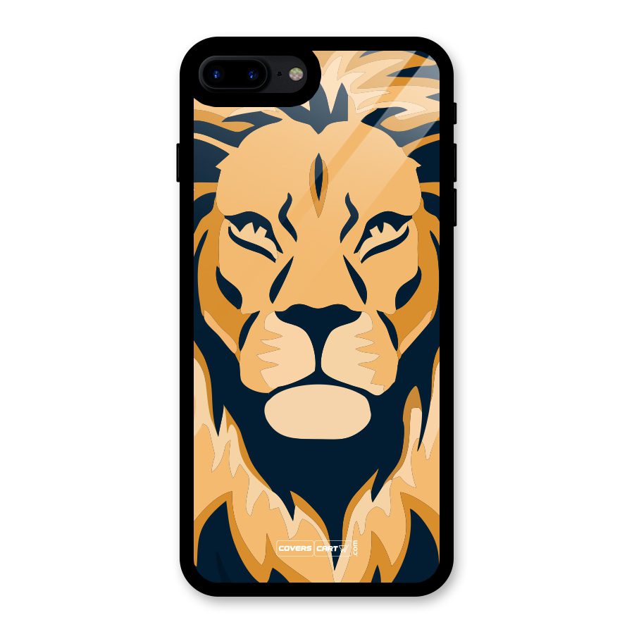 Designer Lion Glass Back Case for iPhone 8 Plus