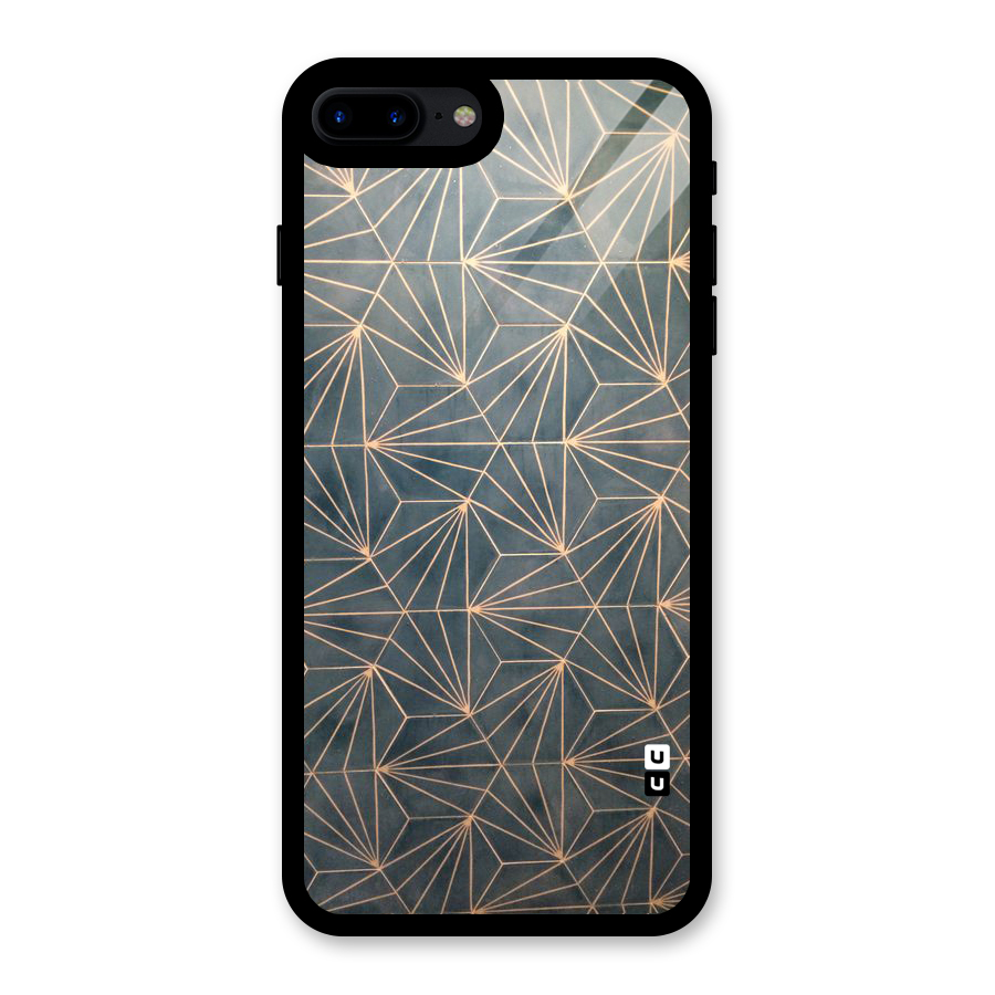 Dotted Lines Pattern Glass Back Case for iPhone 8 Plus