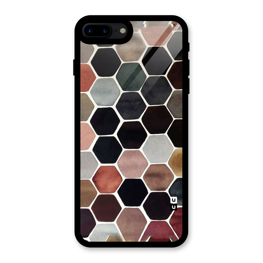 Elite Pastel Hexagons Glass Back Case for iPhone 8 Plus