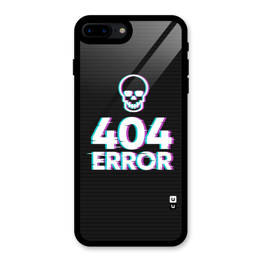Error 404 Skull Glass Back Case for iPhone 8 Plus