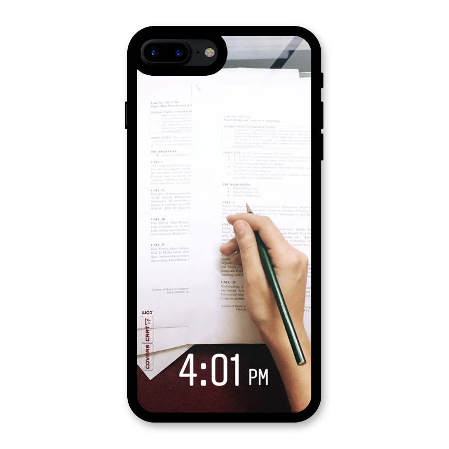 Exam Time Blues Glass Back Case for iPhone 8 Plus
