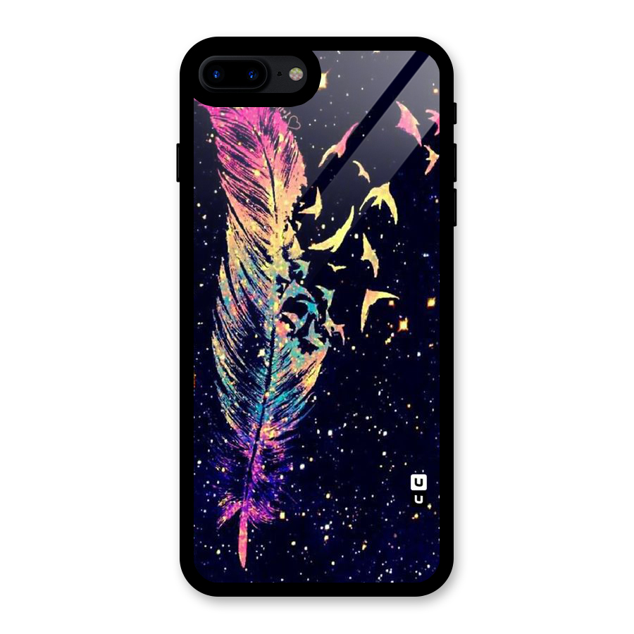 Feather Bird Fly Glass Back Case for iPhone 8 Plus